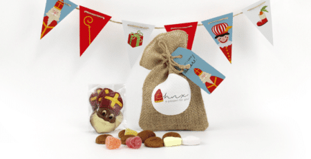 Inhoud Brievenbuspakketje Sinterklaas Chocolade Vlaggenlijn Pepernoten