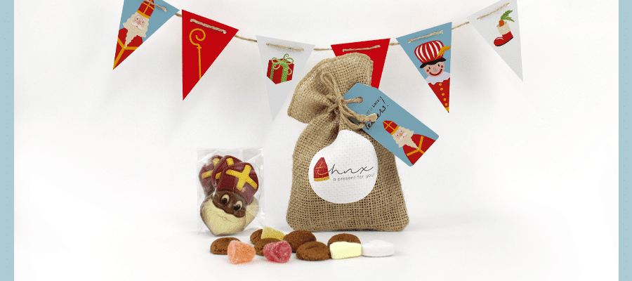 Inhoud Brievenbuspakketje Sinterklaas Chocolade Vlaggenlijn Pepernoten