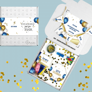 Inhoud Brievenbuspakketje Verjaardag Feestpakket Celebrations Ballonnen Confetti